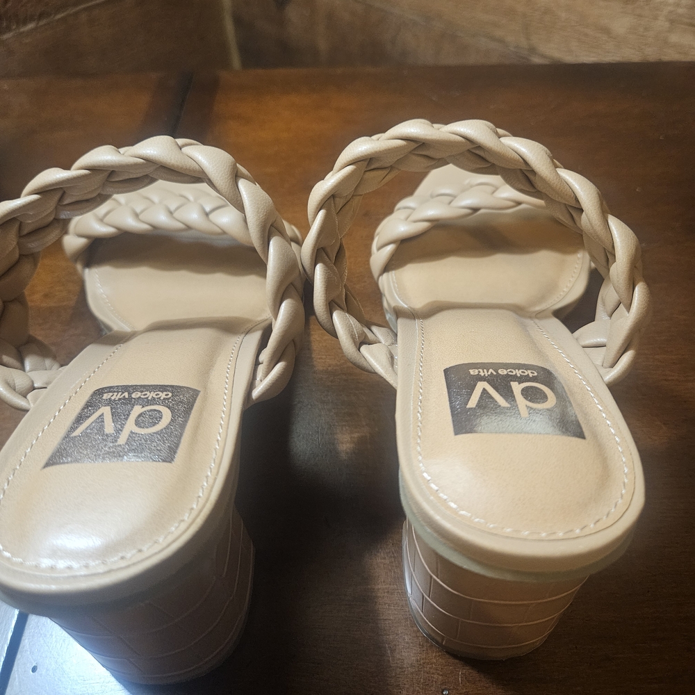 Dolce Vita Tan Braided Heels - Picture 7 of 10